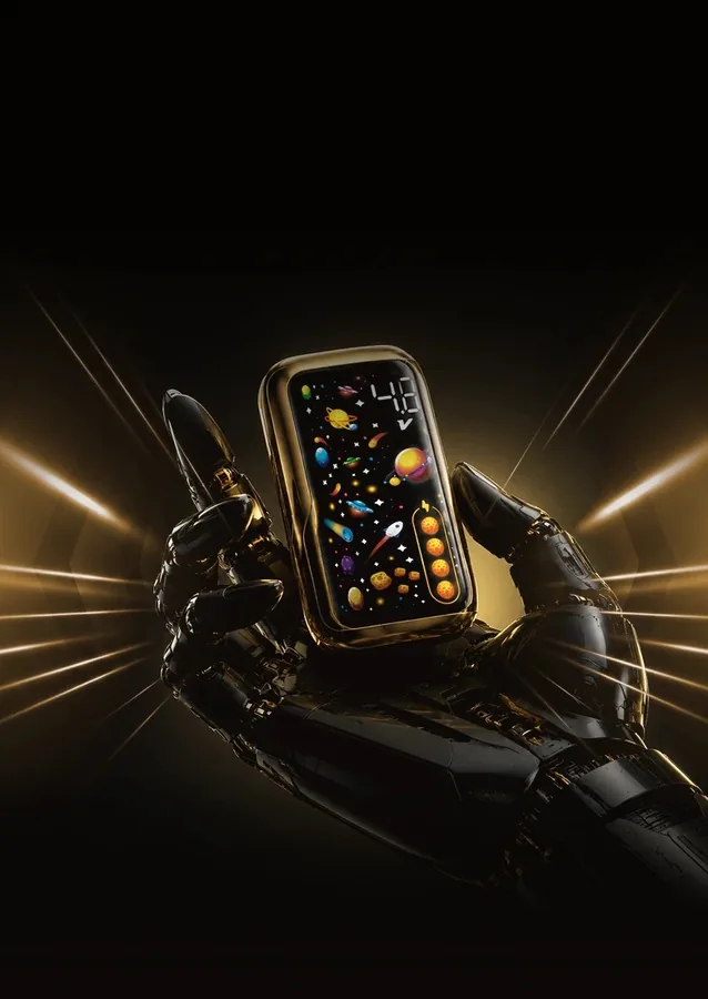 Gold APEX held in hand