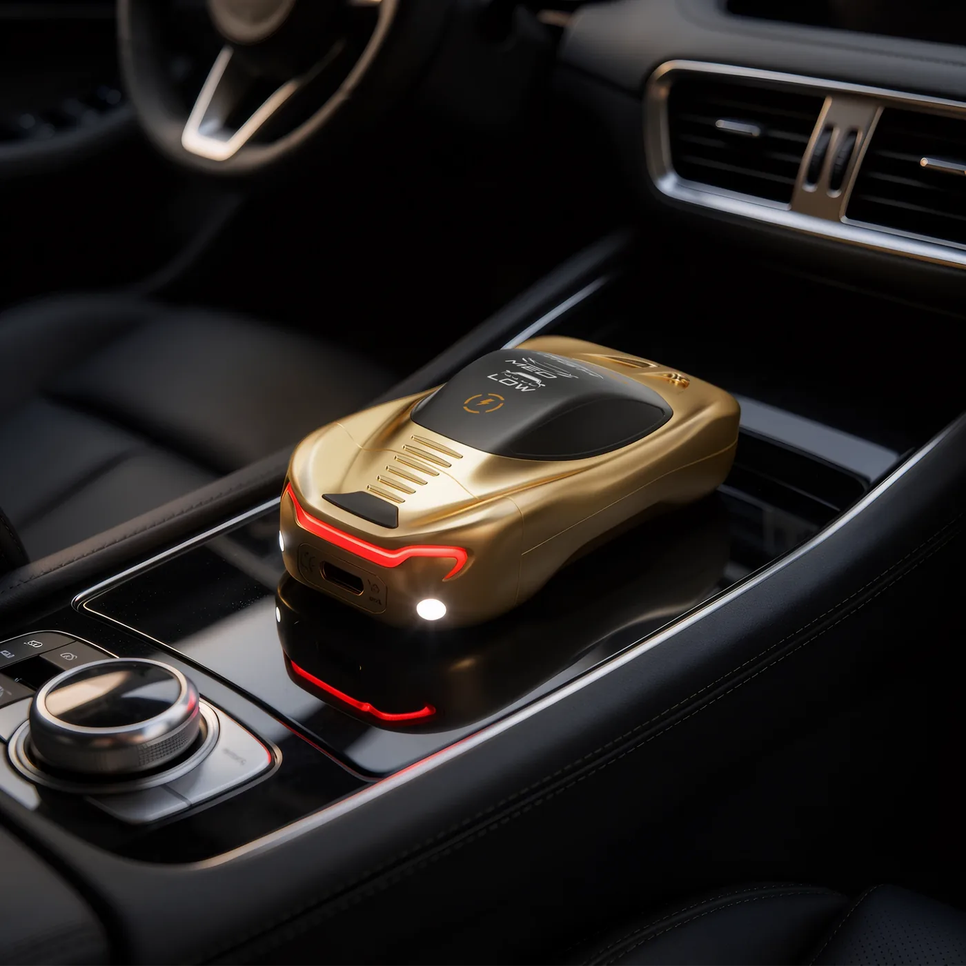 Hyrise device in a car console