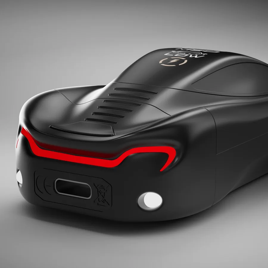 Spyder device with a car-inspired shape